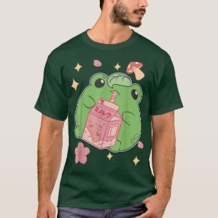 Kikker Anime Milk Drink Peach Sweet Japan Graphic T-shirt