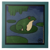 Kikker - Antiquarian, Colorful Book Illustration Tegeltje (Voorkant)