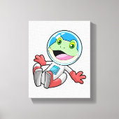 Kikker Astronaut Costume Space Canvas Afdruk (Voorkant)