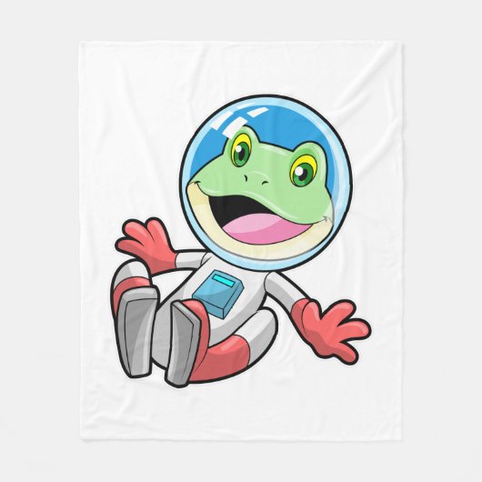 Kikker Astronaut Costume Space Fleece Deken (Voorkant)
