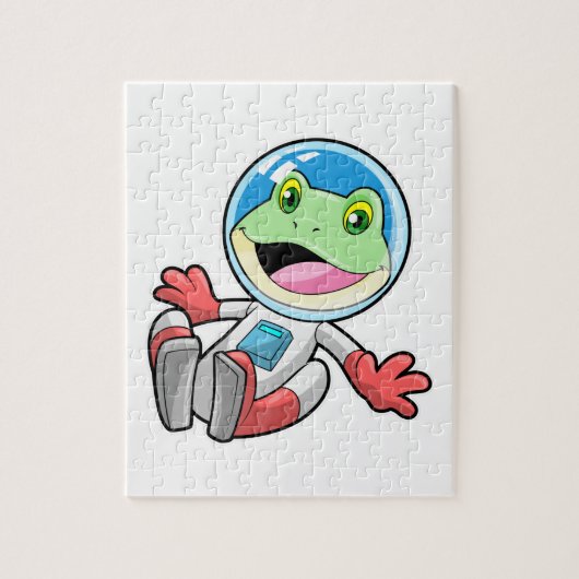 Kikker Astronaut Costume Space Legpuzzel (Verticaal)