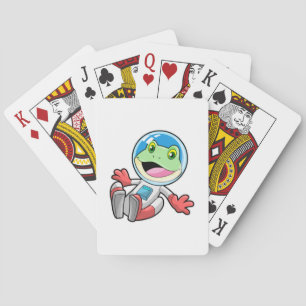 Kikker Astronaut Costume Space Pokerkaarten