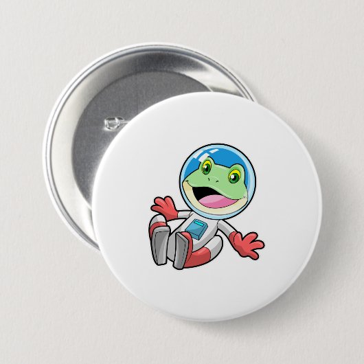 Kikker Astronaut Costume Space Ronde Button 7,6 Cm (Voorkant /achterkant)