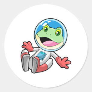 Kikker Astronaut Costume Space Ronde Sticker