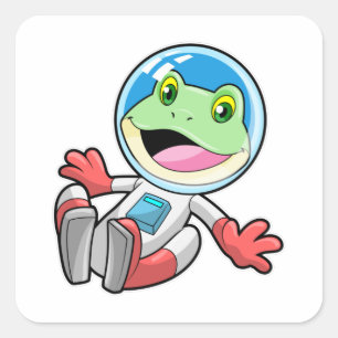 Kikker Astronaut Costume Space Vierkante Sticker