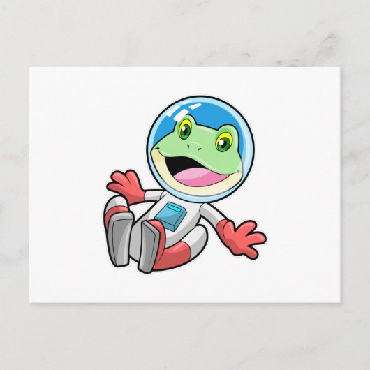 Kikker astronaut kostuum ruimte briefkaart (Voorkant)