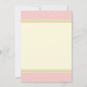 Kikker Baby Girl Shower Invitation - Roze en Groen Kaart (Achterkant)