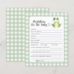 Kikker baby shower - baby voorspellingen en advies