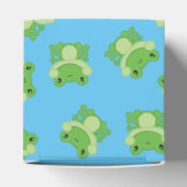 Kikker Baby shower blauw Bedankdoosjes (Bovenkant)
