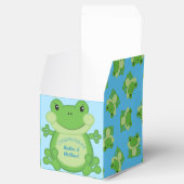 Kikker Baby shower blauw Bedankdoosjes (Geopend)