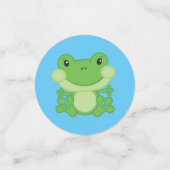 Kikker Baby shower blauw Confetti (Kleine voorkant)