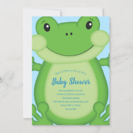 Kikker Baby shower blauw Kaart