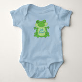 Kikker Baby shower blauw Romper (Voorkant)
