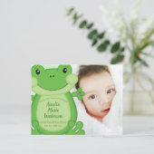 Kikker Baby shower Green Briefkaart (Staand voorkant)