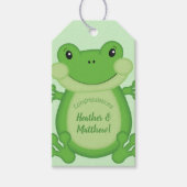 Kikker Baby shower Green Cadeaulabel (Voorkant)