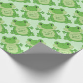 Kikker Baby shower Green Cadeaupapier (Hoek)