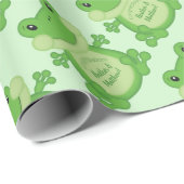 Kikker Baby shower Green Cadeaupapier (Rol Hoek)