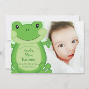 Kikker Baby shower Green Kaart