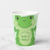 Kikker Baby shower Green Papieren Bekers (Achterkant)