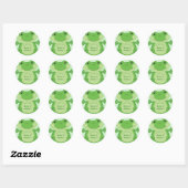Kikker Baby shower Green Ronde Sticker (Vel)