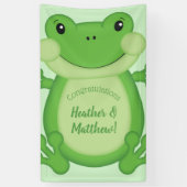 Kikker Baby shower Green Spandoek (Verticaal)
