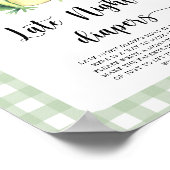 Kikker baby shower - Late night luiers spel Poster (Hoek)