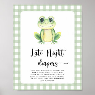 Kikker baby shower - Late night luierspel Poster