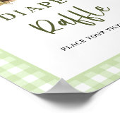 Kikker Baby Shower Luier Raffel Ticket Bord Poster (Hoek)