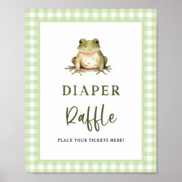 Kikker Baby Shower Luier Raffel Ticket Bord Poster