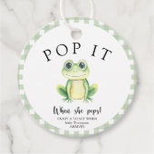 Kikker Baby shower - Pop het! Als ze pop! Bedankjes Labels (Voorkant)
