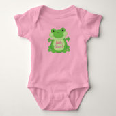 Kikker Baby shower Roze Romper (Voorkant)