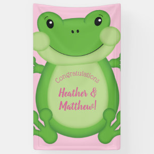 Kikker Baby shower Roze Spandoek
