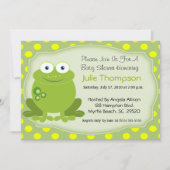 Kikker Baby shower Uitnodiging (Voorkant)