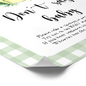 Kikker Baby shower Zeg geen baby Poster (Hoek)