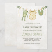 Kikker babyshower uitnodiging (Voorkant / Achterkant)