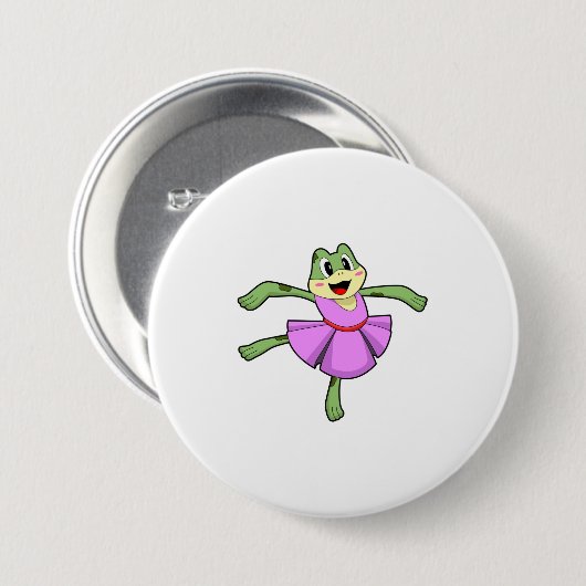 Kikker Ballet Dance Ronde Button 7,6 Cm (Voorkant /achterkant)