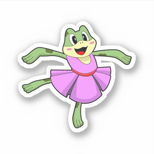 Kikker Ballet Dance Sticker (Voorkant)
