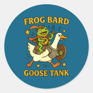 Kikker Bard Goose Tank Grappig Dnd Feest Duo Rpg K Ronde Sticker