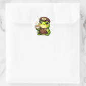 Kikker Barista Ronde Sticker (Tas)