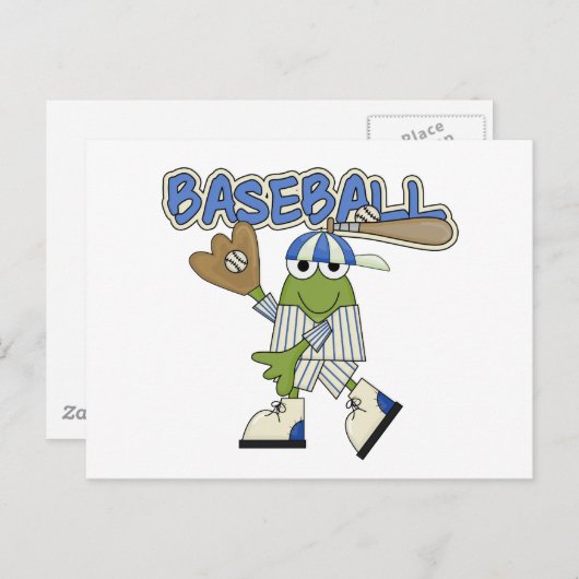 Kikker Baseball - Catcher Tshirts en cadeautjes Briefkaart (Voorkant / Achterkant)
