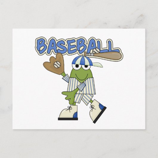 Kikker Baseball - Catcher Tshirts en cadeautjes Briefkaart (Voorkant)