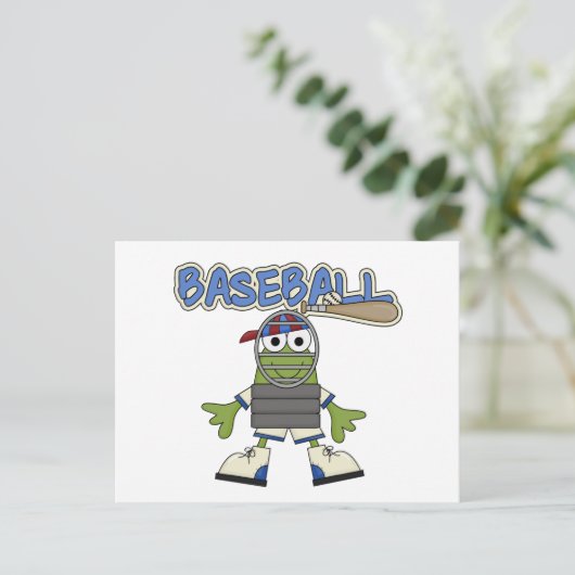 Kikker Baseball - Catcher Tshirts en cadeautjes Briefkaart (Staand voorkant)