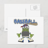 Kikker Baseball - Catcher Tshirts en cadeautjes Briefkaart (Voorkant / Achterkant)