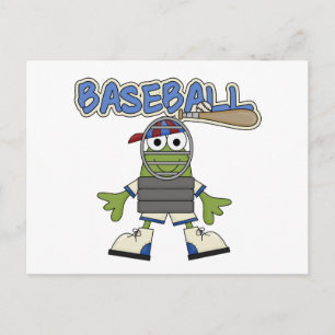 Kikker Baseball - Catcher Tshirts en cadeautjes Briefkaart