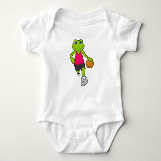 Kikker Basketball-speler Basketball Romper (Voorkant)