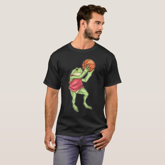 Kikker Basketball-speler Basketball T-shirt (Voorkant volledig)
