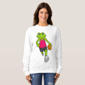 Kikker Basketball-speler Basketball Trui (Voorkant volledig)