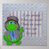Kikker Bathroom Rules Wall Decor Frog Theme Poster (Voorkant)