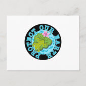 Kikker beschermt onze aarde briefkaart (Voorkant)