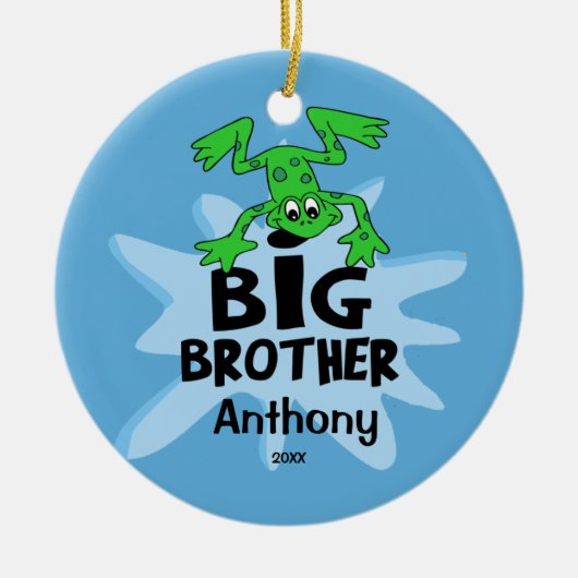 Kikker Big Brother Kerstversiering Keramisch Ornament (Voorkant)